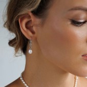 Cercei lungi argint cu perle naturale DiAmanti SK24108E_W-G